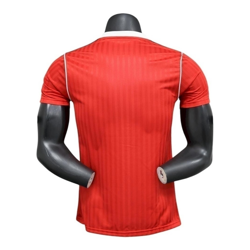 Camisa Manchester United Icon 25/26 - Jogador Adidas Masculina - Vermelha com detalhes em branco