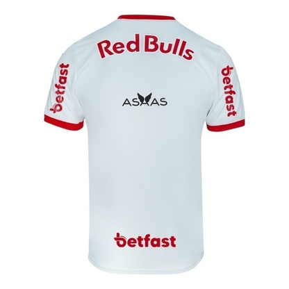Camisa Red Bull Bragantino I 25/26 - Torcedor Puma Masculina - Branca com detalhes em vermelho e Com Patrocínio