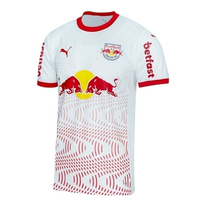 Camisa Red Bull Bragantino I 25/26 - Torcedor Puma Masculina - Branca com detalhes em vermelho e Com Patrocínio