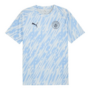 Camisa Manchester City Pré-jogo 25/26 - Torcedor Puma Masculina - Branca com detalhes em azul