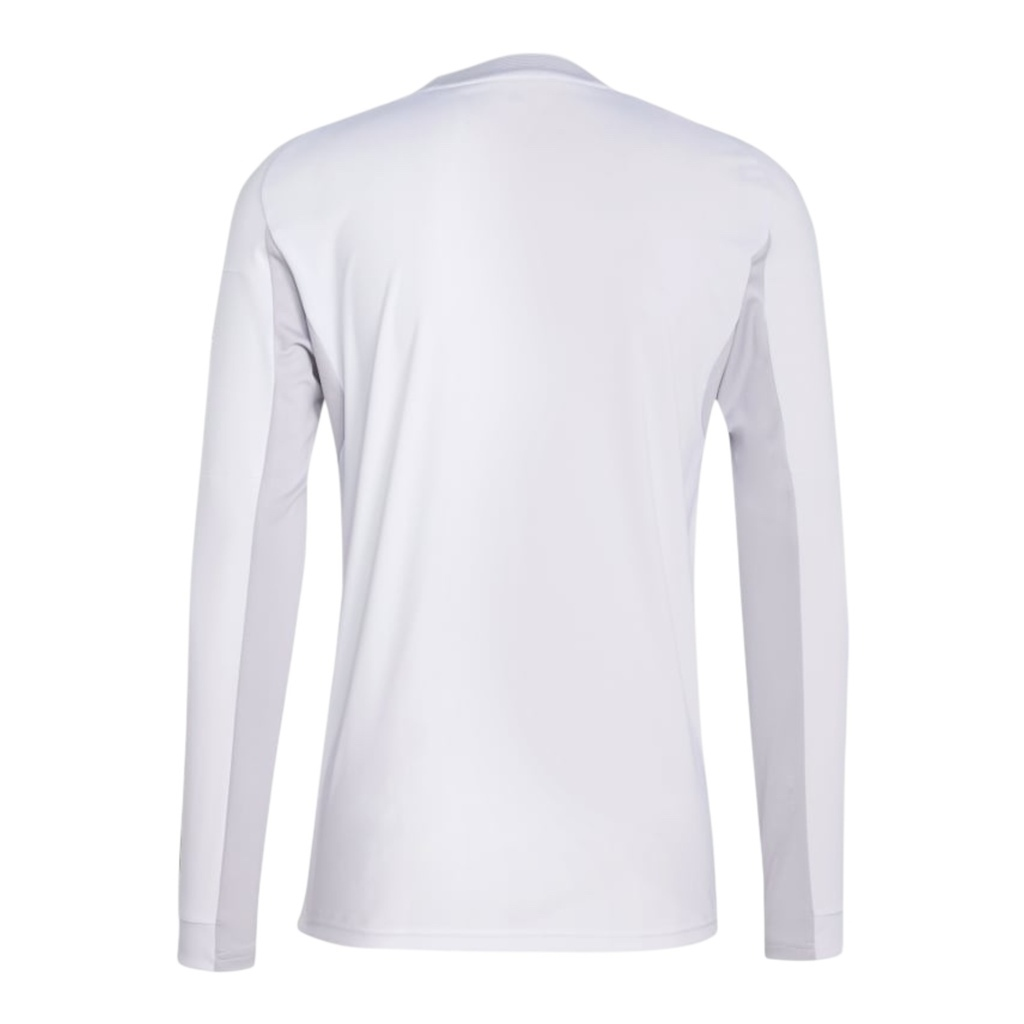 Camisa Real de Madrid I 25/26 manga longa - Torcedor Adidas Masculina - Branca com detalhes em cinza e amarelo