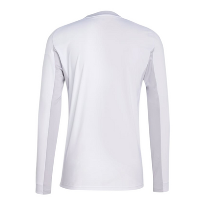 Camisa Real de Madrid I 25/26 manga longa - Torcedor Adidas Masculina - Branca com detalhes em cinza e amarelo