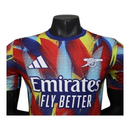 Camisa Arsenal Pré-jogo 25/26 - Jogador Adidas Masculina - Azul e vermelha e amarela