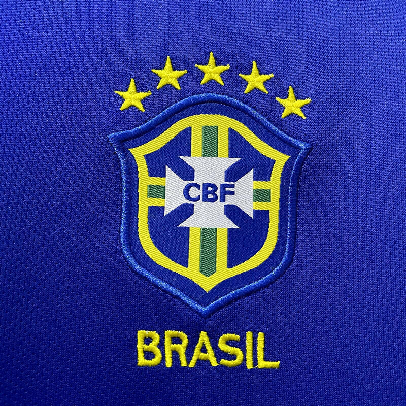 Camisa Brasil retro 04 azul Pentacampeão