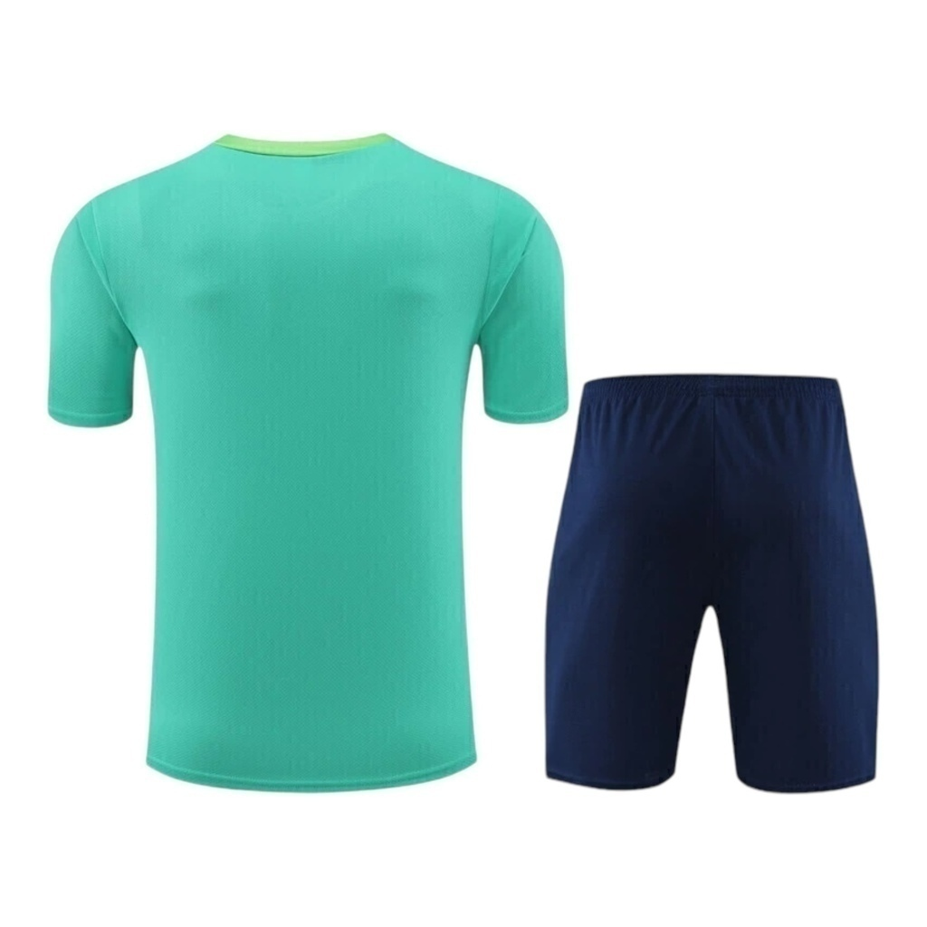 Kit Treino adulto - Camisa e Shorts - Seleção Brasileira Nike 24/25 - Azul e verde