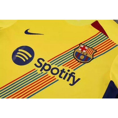 Kit Treino adulto - Camisa e Shorts - Barcelona Nike 23/24 - Amarelo e azul