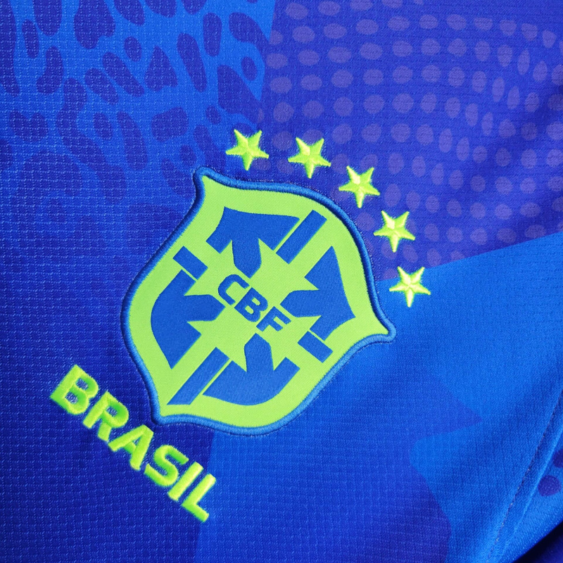 Camisa Seleção Brasileira II 25/26 - Torcedor Nike Masculina - Azul com detalhes em verde
