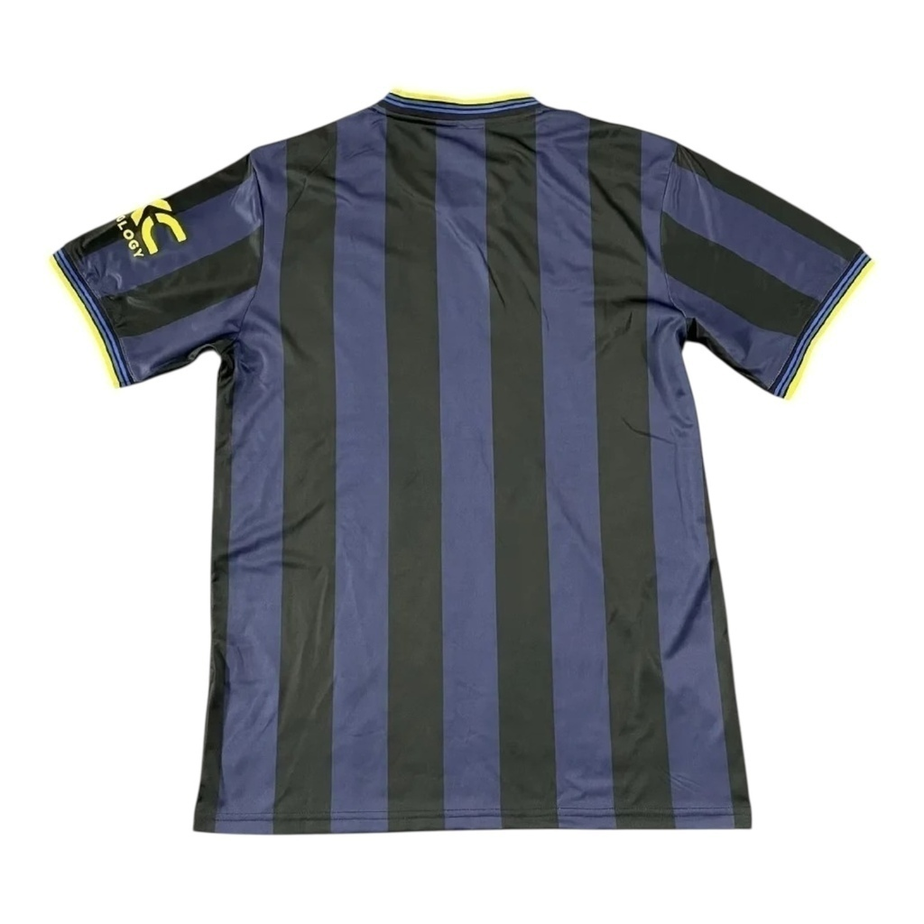 Camisa Manchester United III 25/26 - Torcedor Adidas Masculina - Preta e azul com detalhes em amarelo