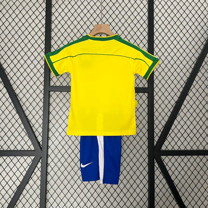 Kit infantil Brasil retro 1998 - Camisa e Shorts